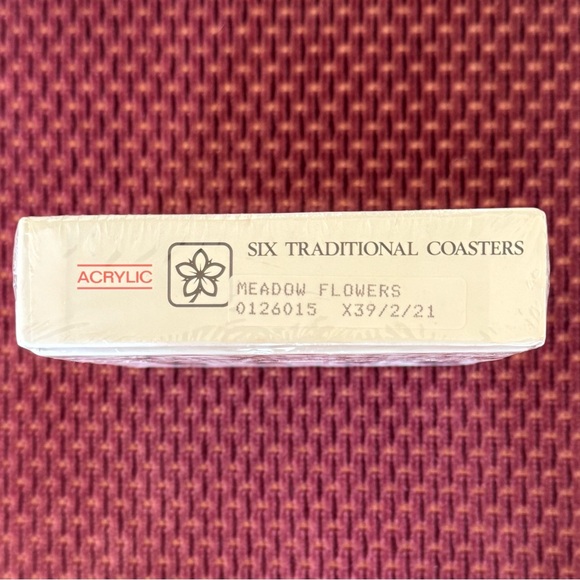 VTG Pimpernel Coasters Meadow Flowers Set of 6 Cork Back Square NIB 4x4” 0126015 - Picture 4 of 4